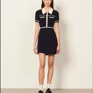 Sandro Two-Tone Knit Dress